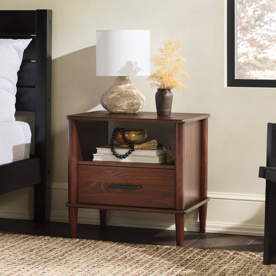 Spindle Transitional 1-Drawer Nightstand