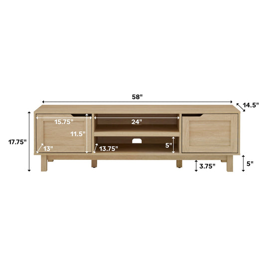 Tromso Modern 2-Door TV Stand for TVs up to 65”