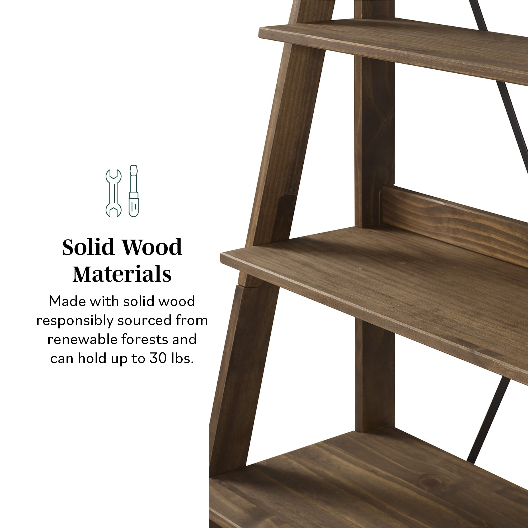 Frankie Solid Wood Bookshelf