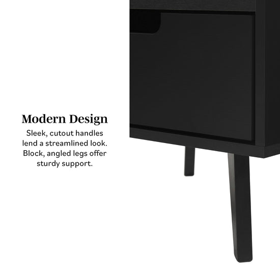 Hans Mid-Century Modern Angle-Leg Nightstand