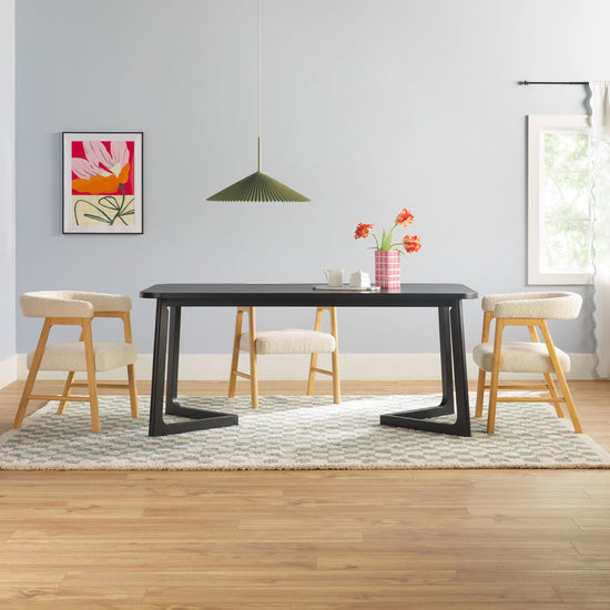 Ezra Modern Rectangle Dining Table for 6