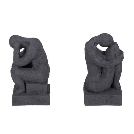 Thinking Man Bookends, Set of 2