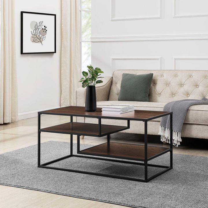 Maya 40" Contemporary Metal Coffee Table