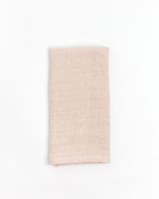 Stone Washed Linen Hemmed Dinner Napkins