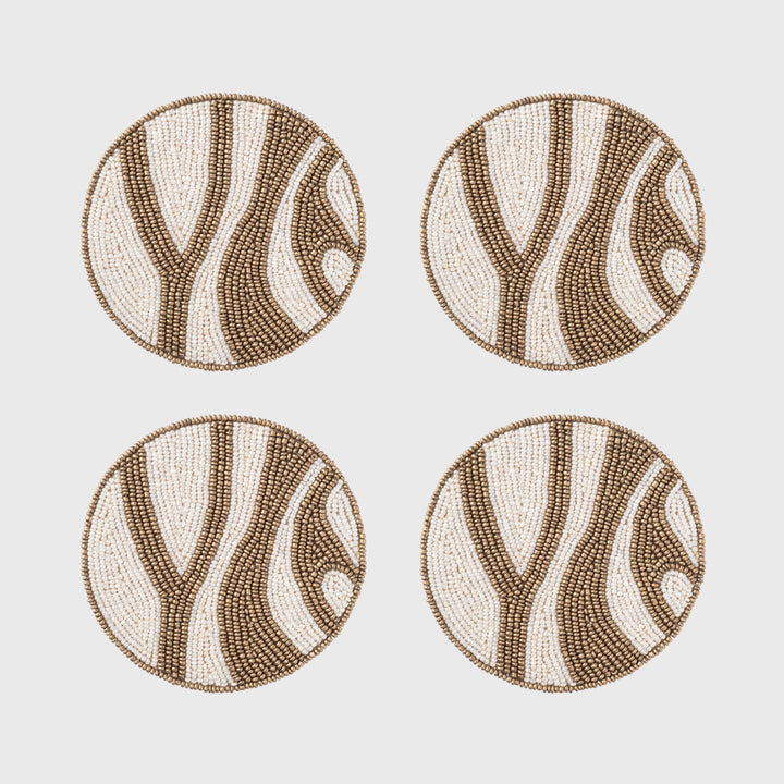 Zebra coasters, brown