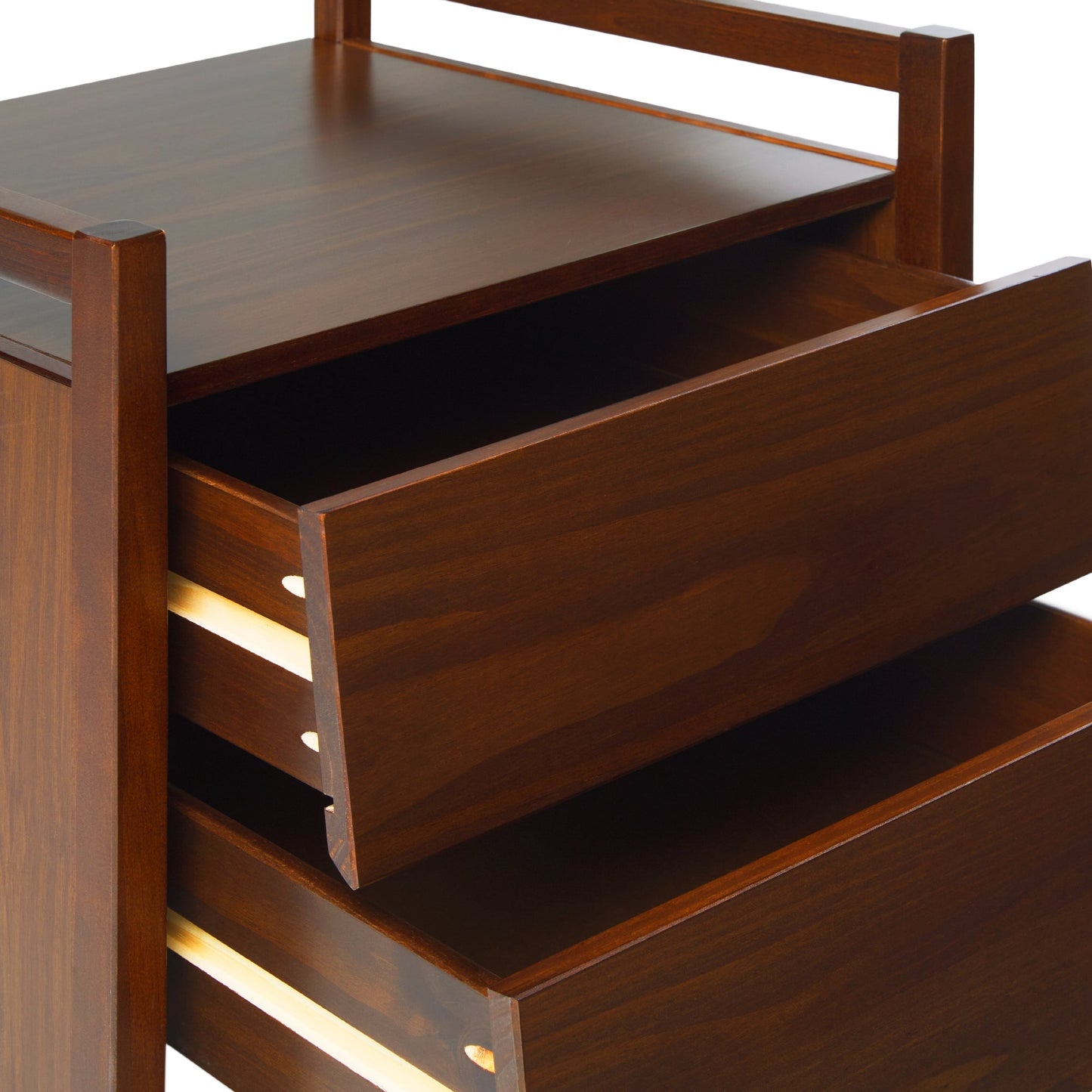 Oswald Mid-Century Modern 2-Drawer Wood Nightstand