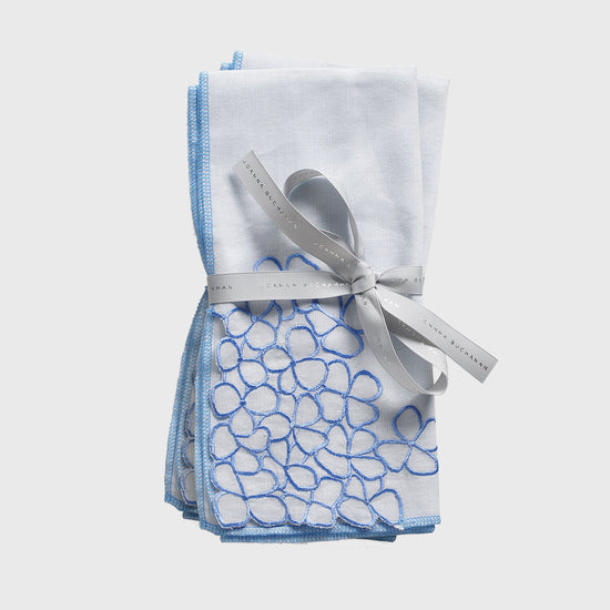 Hydrangea Dinner Napkins, Blue, Set of Two