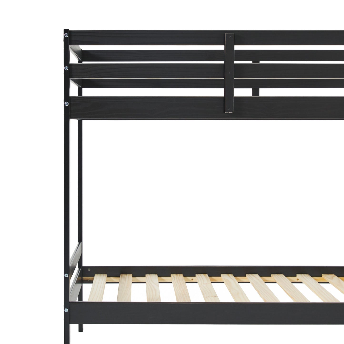 Sophie Simple Solid Wood Twin Over Twin Bunk Bed