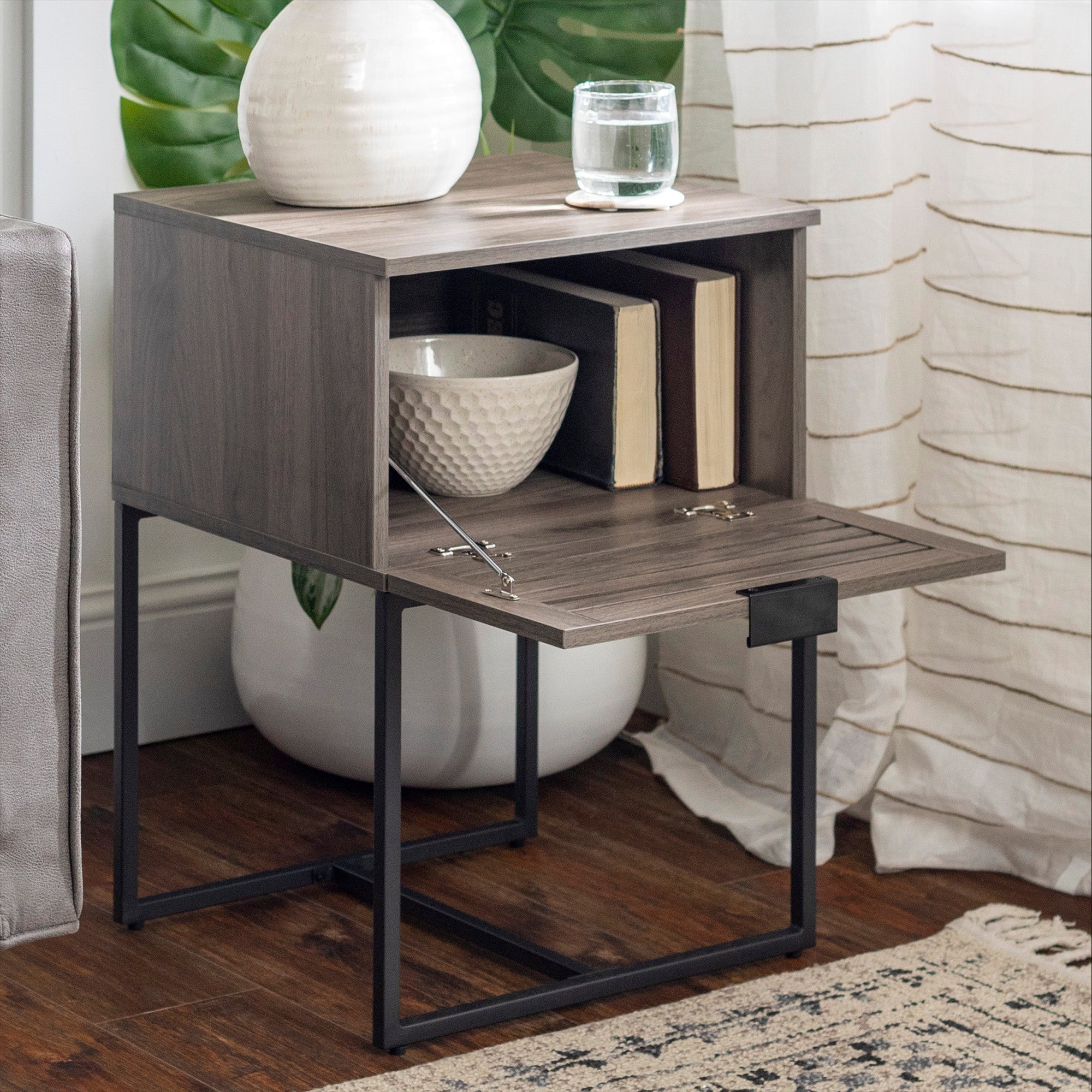 Jackson Modern Slat Door Side Table