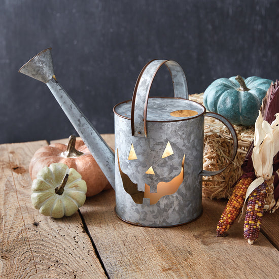 Jack-O-Lantern Watering Can Luminary