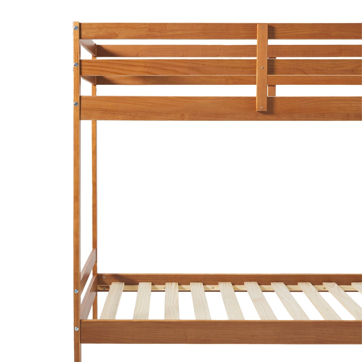 Sophie Simple Solid Wood Twin Over Twin Bunk Bed