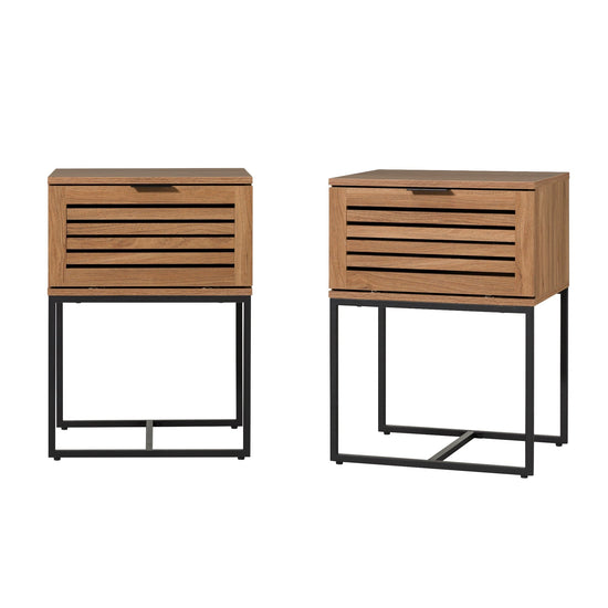 Jackson Modern Slat Door Side Table