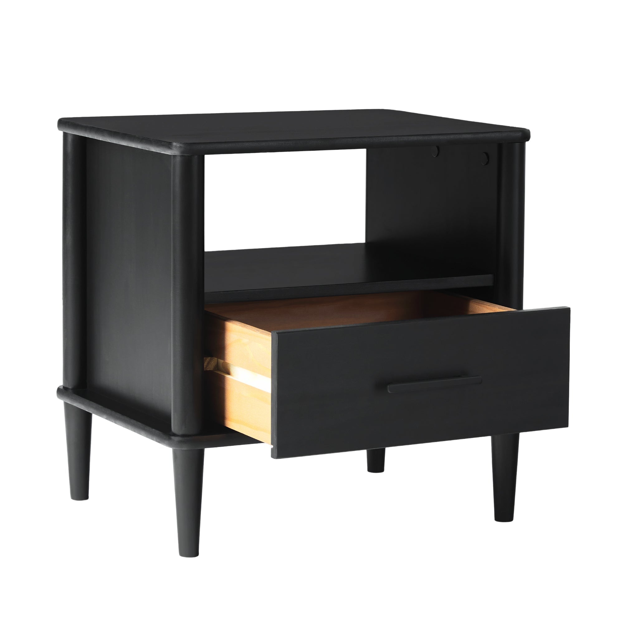 Spindle Transitional 1-Drawer Nightstand