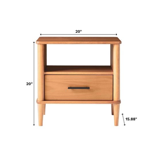 Spindle Transitional 1-Drawer Nightstand