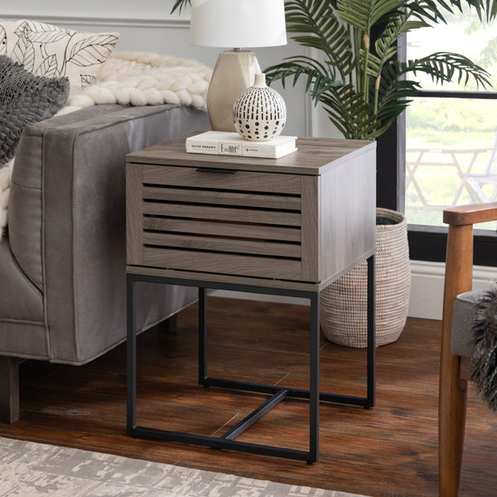 Jackson Modern Slat Door Side Table