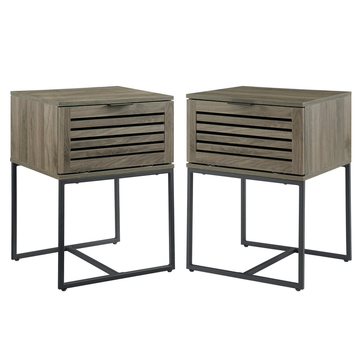 Jackson Modern Slat Door Side Table