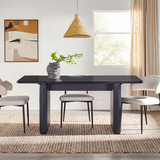 Heath 68" Scandinavian Dining Table with Reeded Base