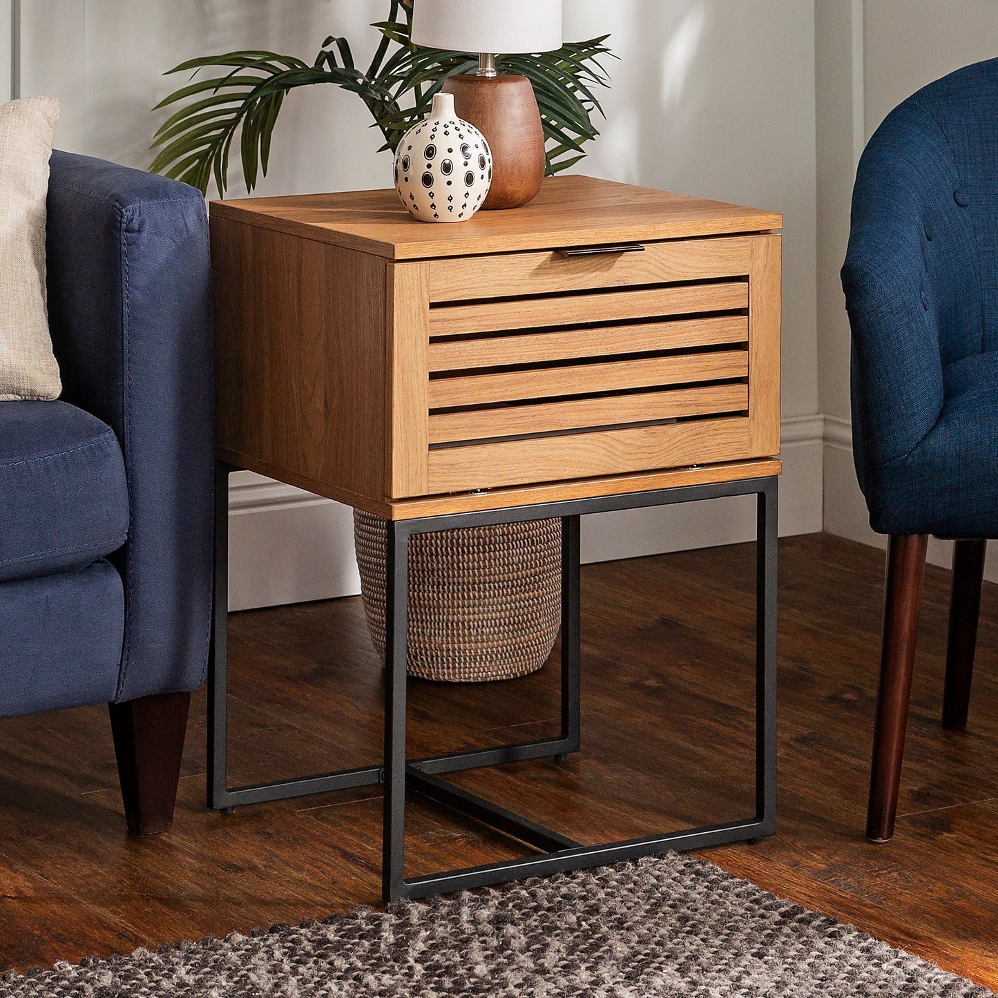 Jackson Modern Slat Door Side Table