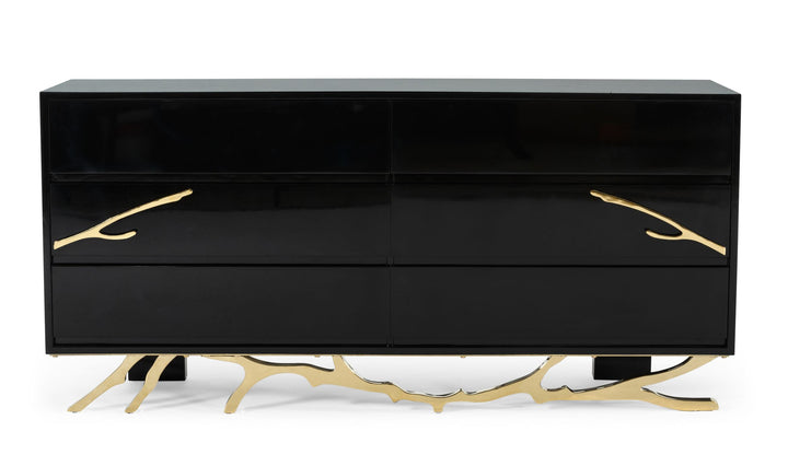 Modrest Legend Modern Black & Gold Dresser