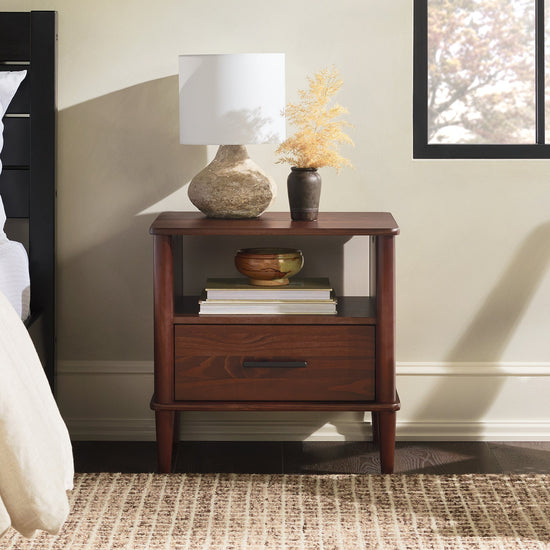 Spindle Transitional 1-Drawer Nightstand