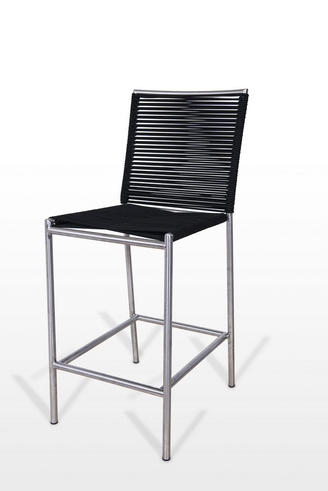 Modrest Lathrop - Modern Outdoor Black Counter Stool