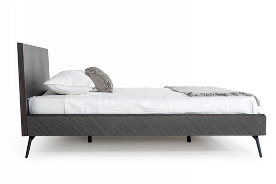 Modrest Gaige - Eastern King Modern Grey Elm Bed