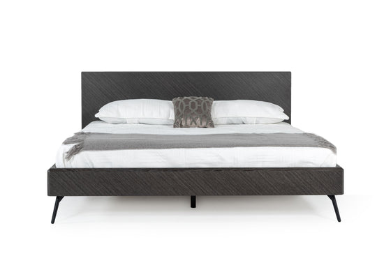 Modrest Gaige - Eastern King Modern Grey Elm Bed