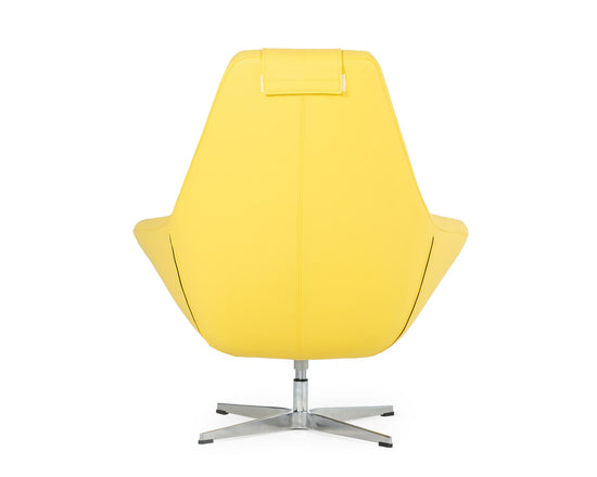 Modern Kenora - Modern Yellow Eco-Leather Accent Chair