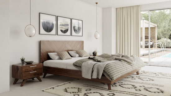 Queen Nova Domus Soren - Modern Walnut Bed