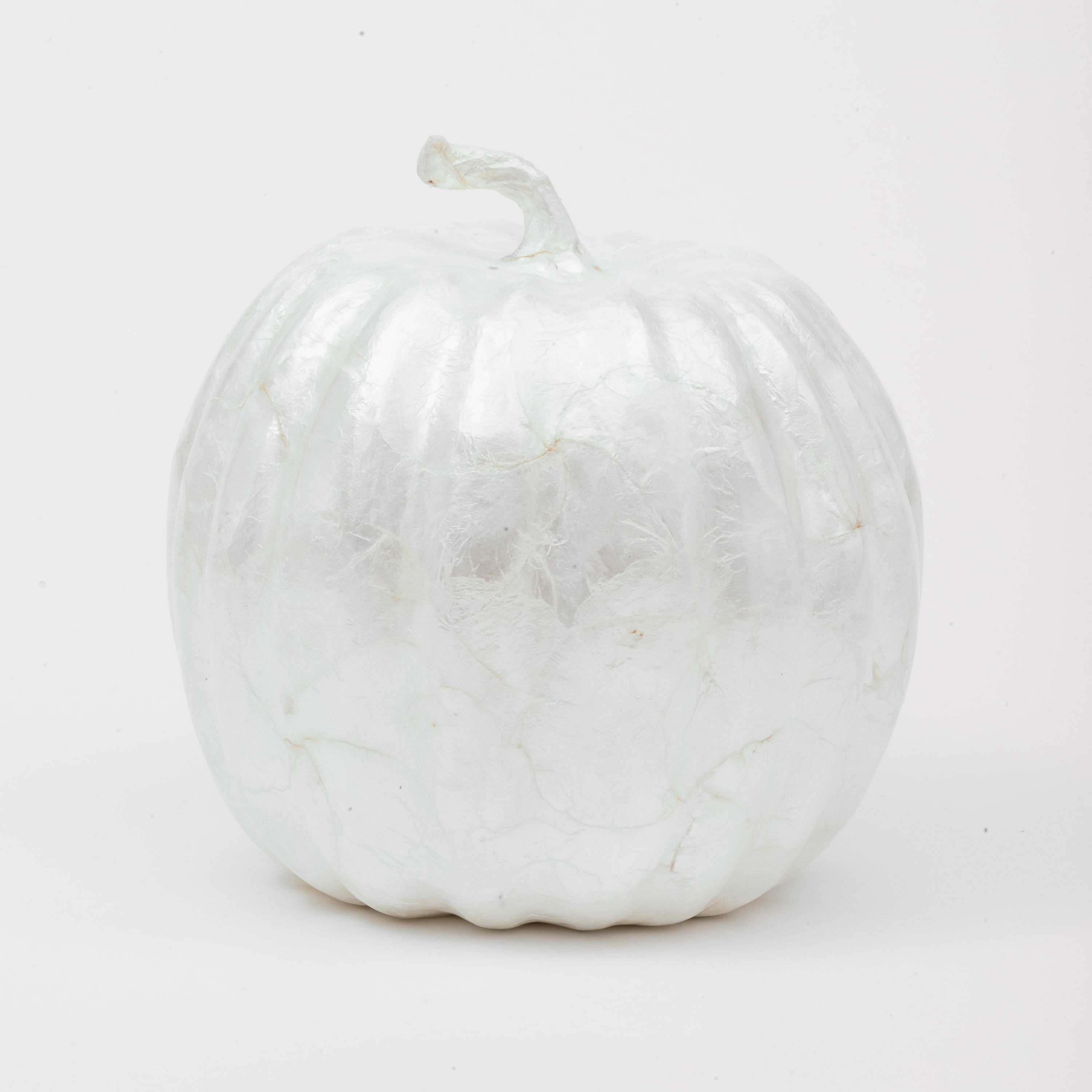 Large Capiz Pumpkin, Pearl