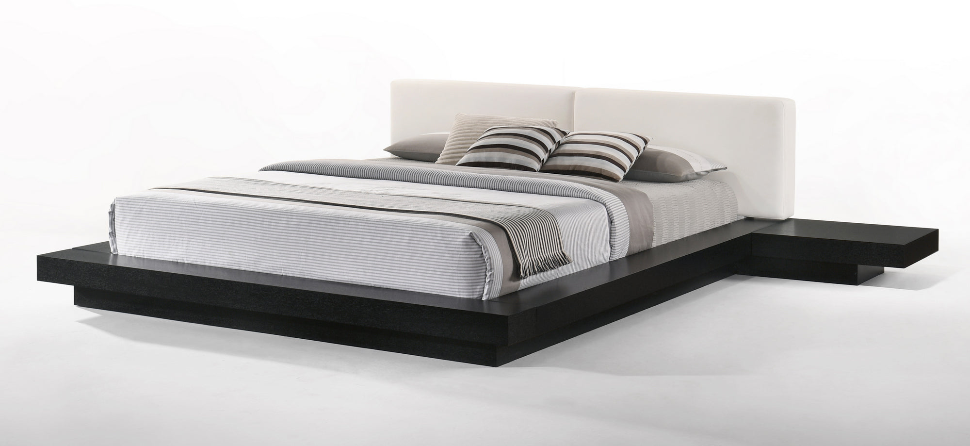 Modrest Tokyo - Eastern King Contemporary Black and White Platform Bed