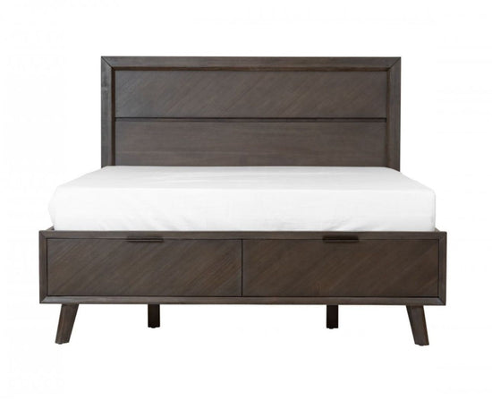 Modrest Roger - Eastern King Mid-century Acacia Bed