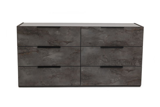 Queen Nova Domus Ferrara - Modern Volcano Oxide Grey Bedroom Set