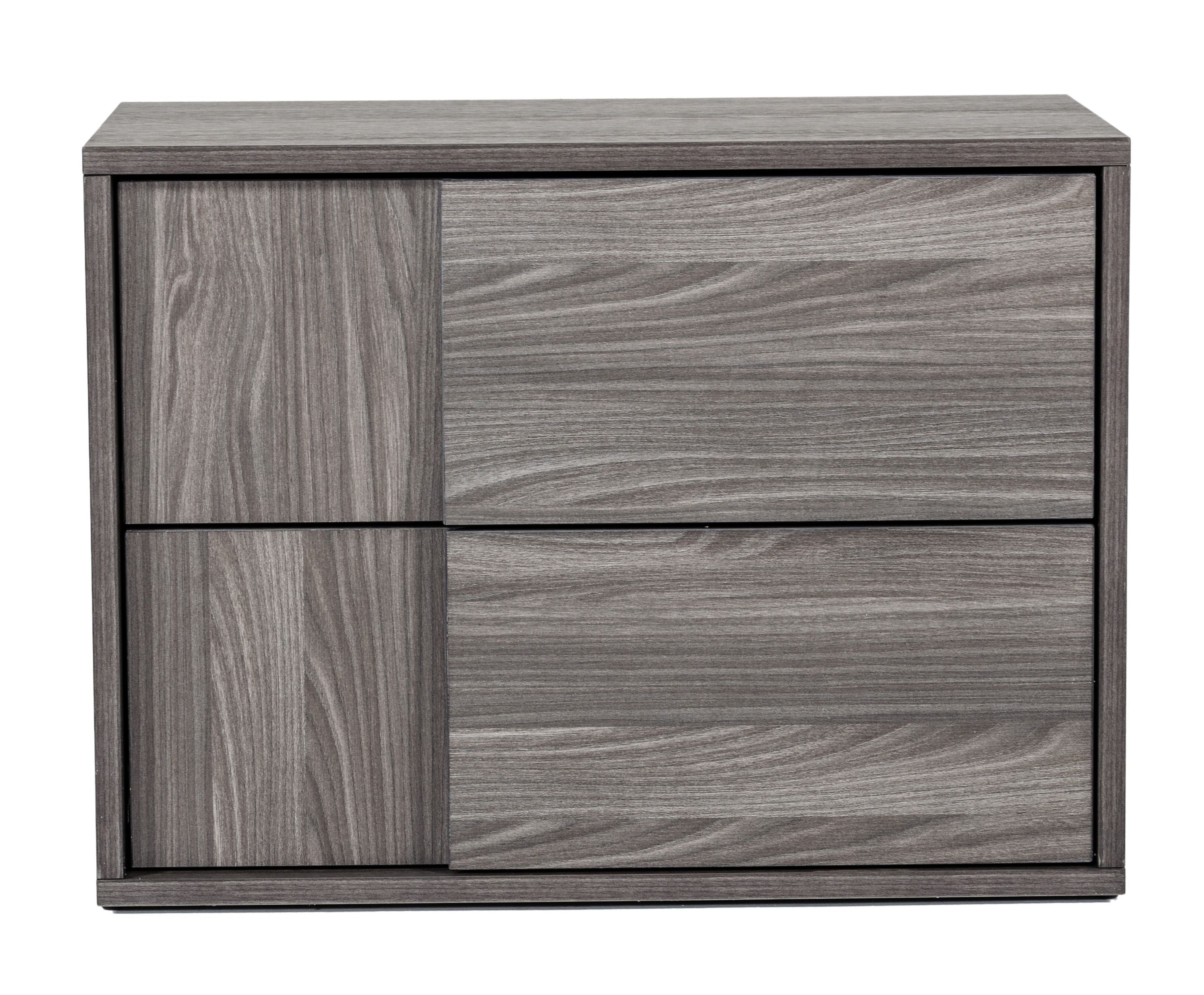 Queen Nova Domus Asus - Italian Modern Elm Grey Bedroom Set