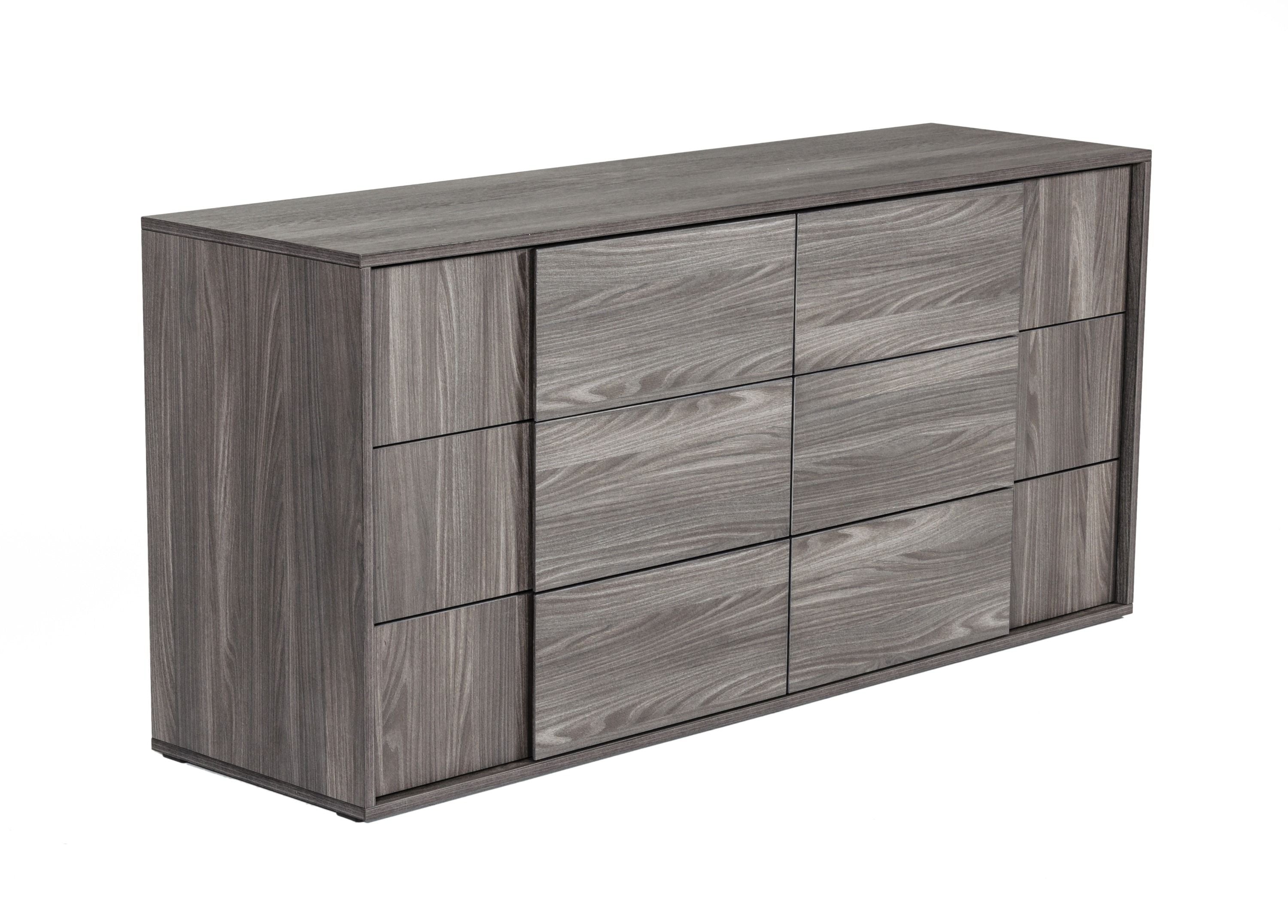 Queen Nova Domus Asus - Italian Modern Elm Grey Bedroom Set