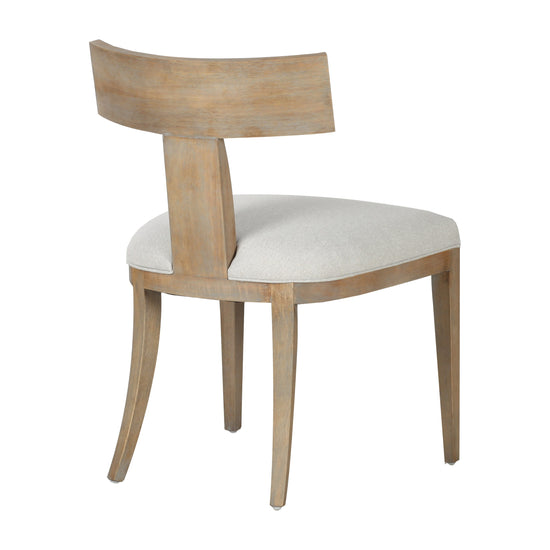 Modrest Fabien - Mid-Century Modern Beige Linen + Wood Dining Chair (Set of 2)