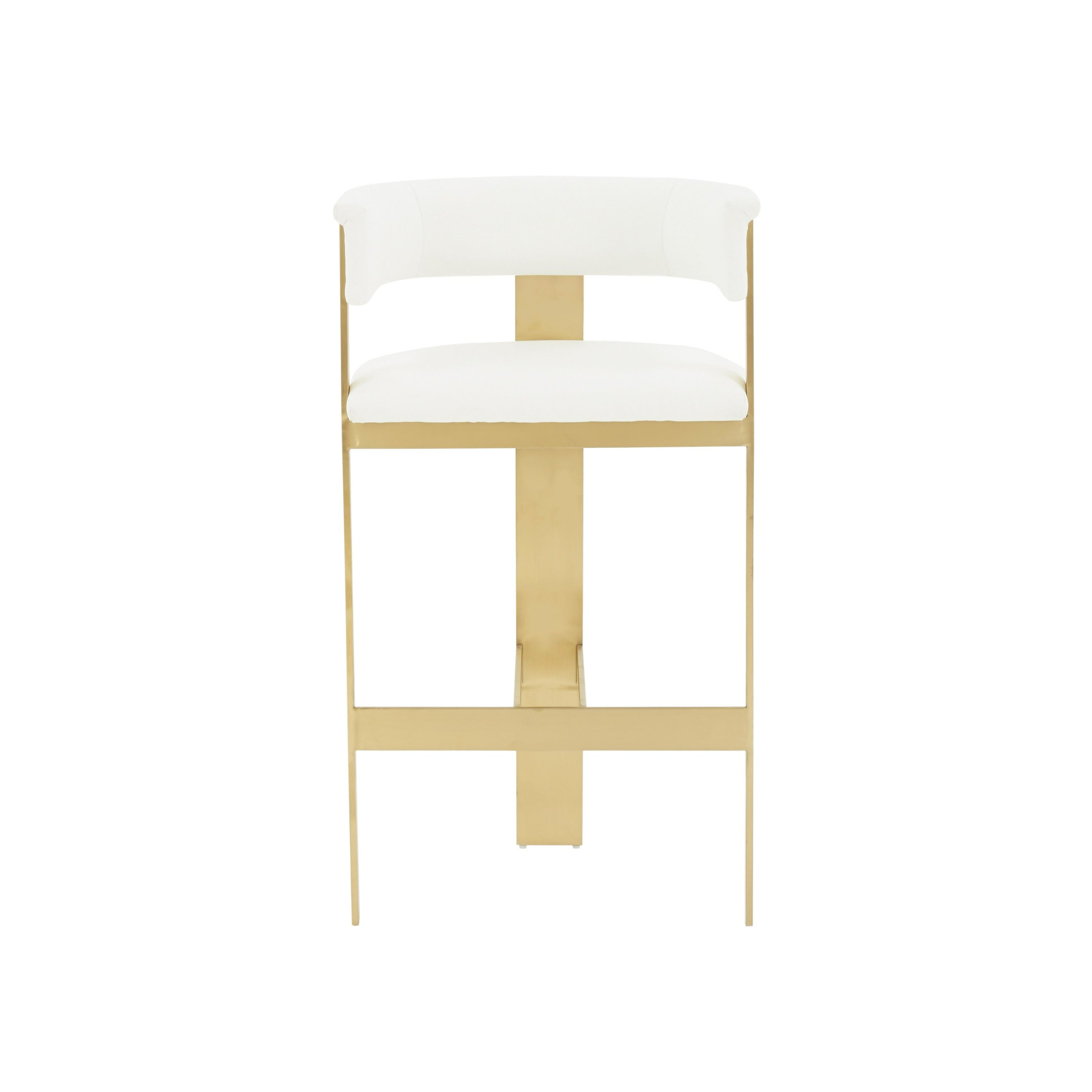 Modrest Boswell - Modern White + Matte Gold Barstool