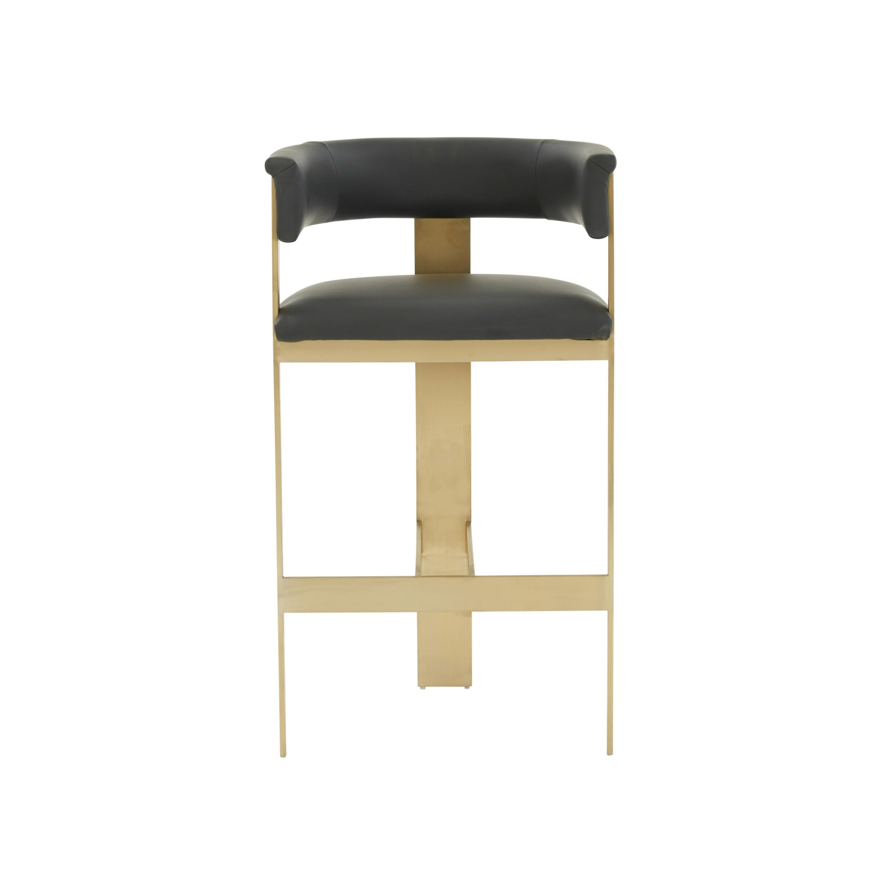 Modrest Boswell - Modern Black + Matte Gold Barstool