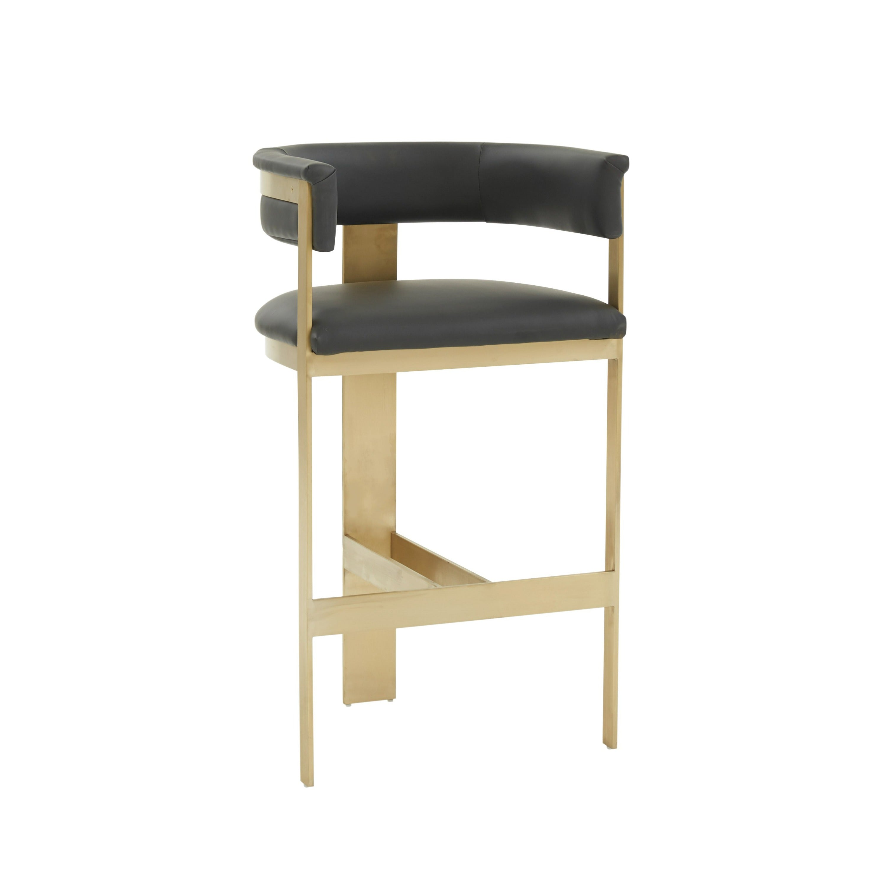 Modrest Boswell - Modern Black + Matte Gold Barstool