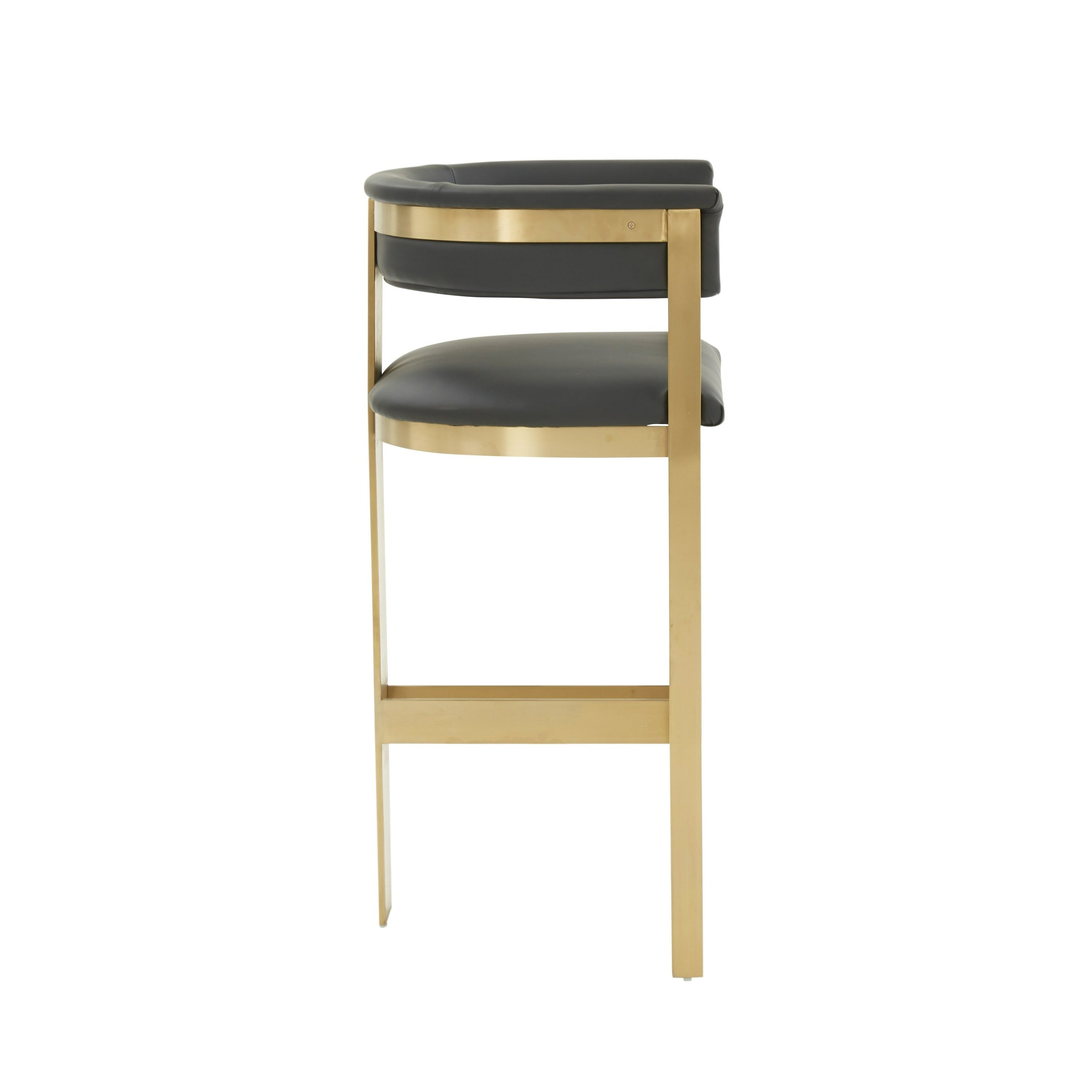 Modrest Boswell - Modern Black + Matte Gold Barstool