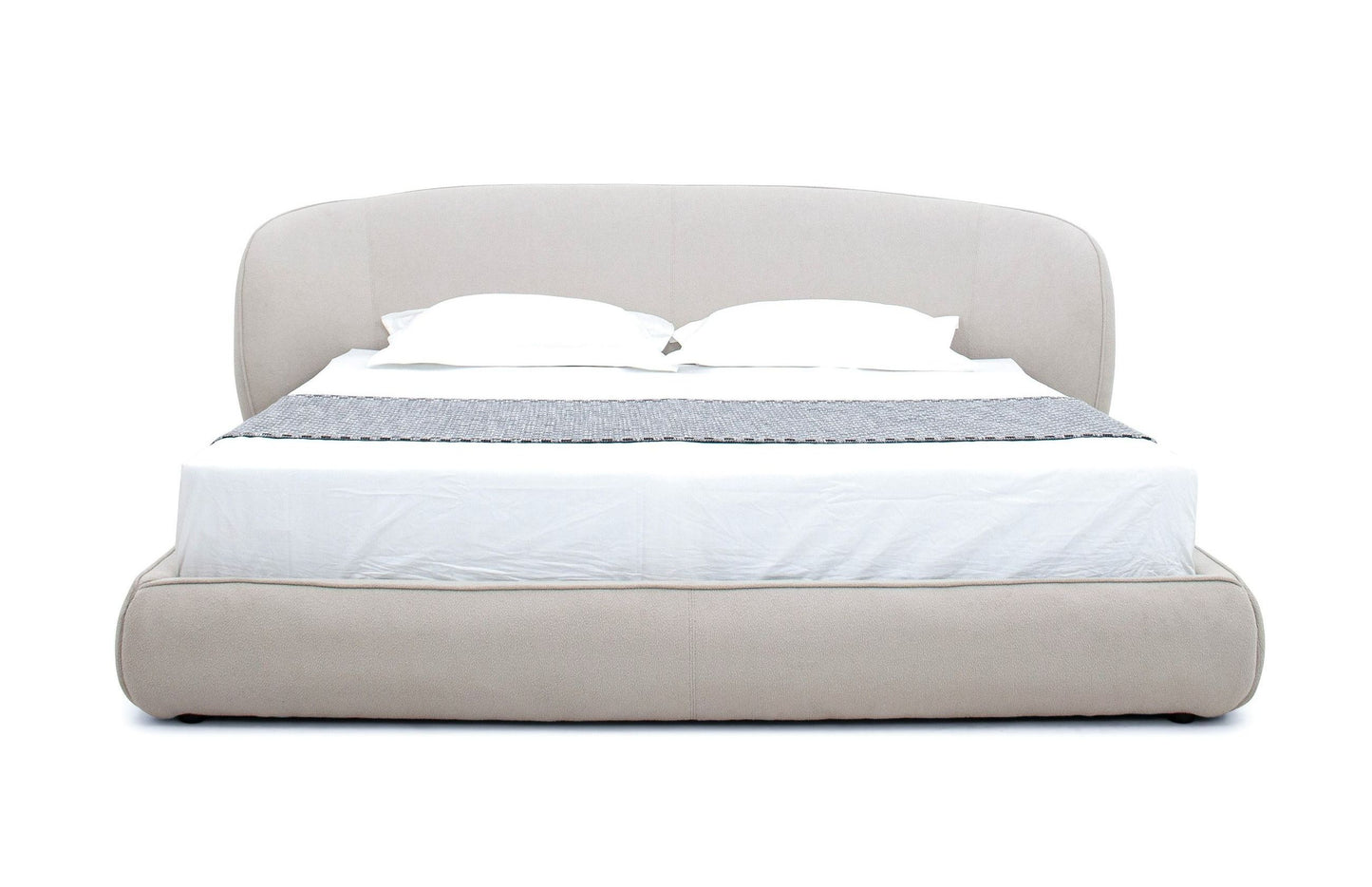 Queen - Modrest Lambert - Modern Beige Fabric Upholstered Bed