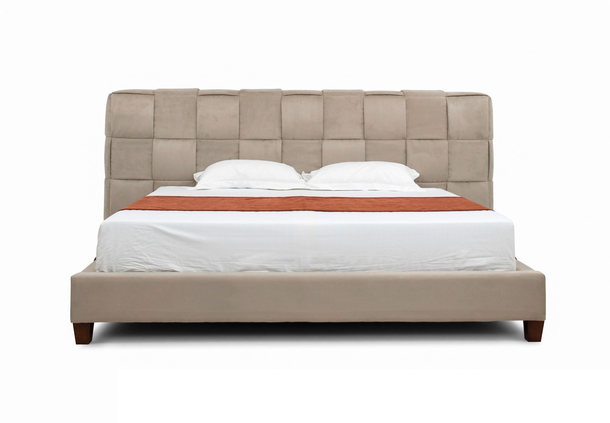 Queen Modrest McKamey - Modern Beige Fabric Bed