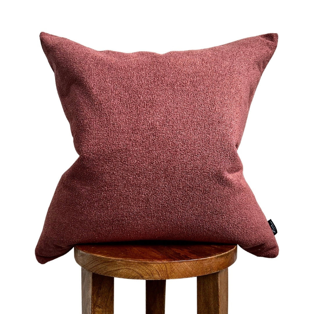 Red Rust Sherpa Pillow Cover