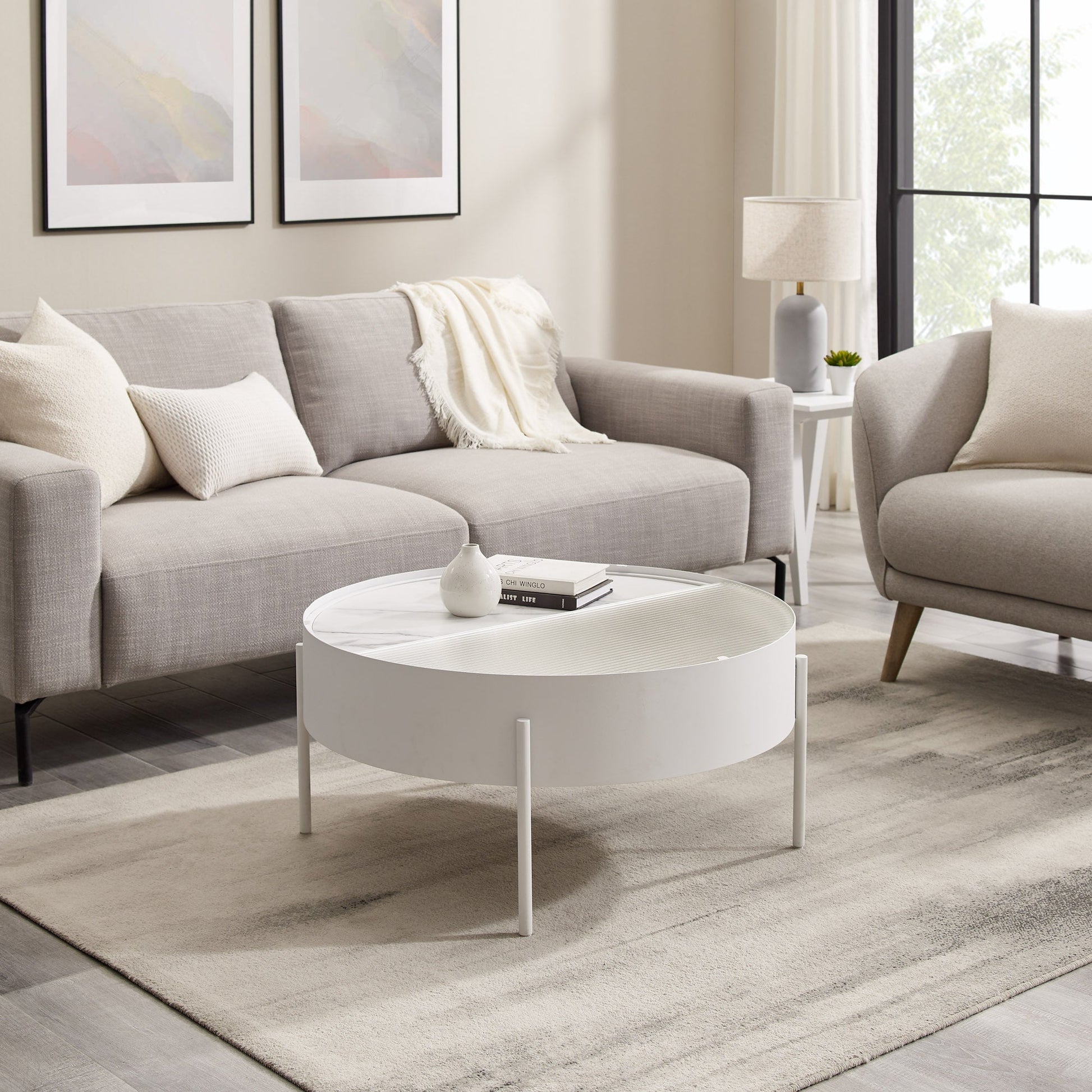 Tempestes Modern Sliding-Top Coffee Table