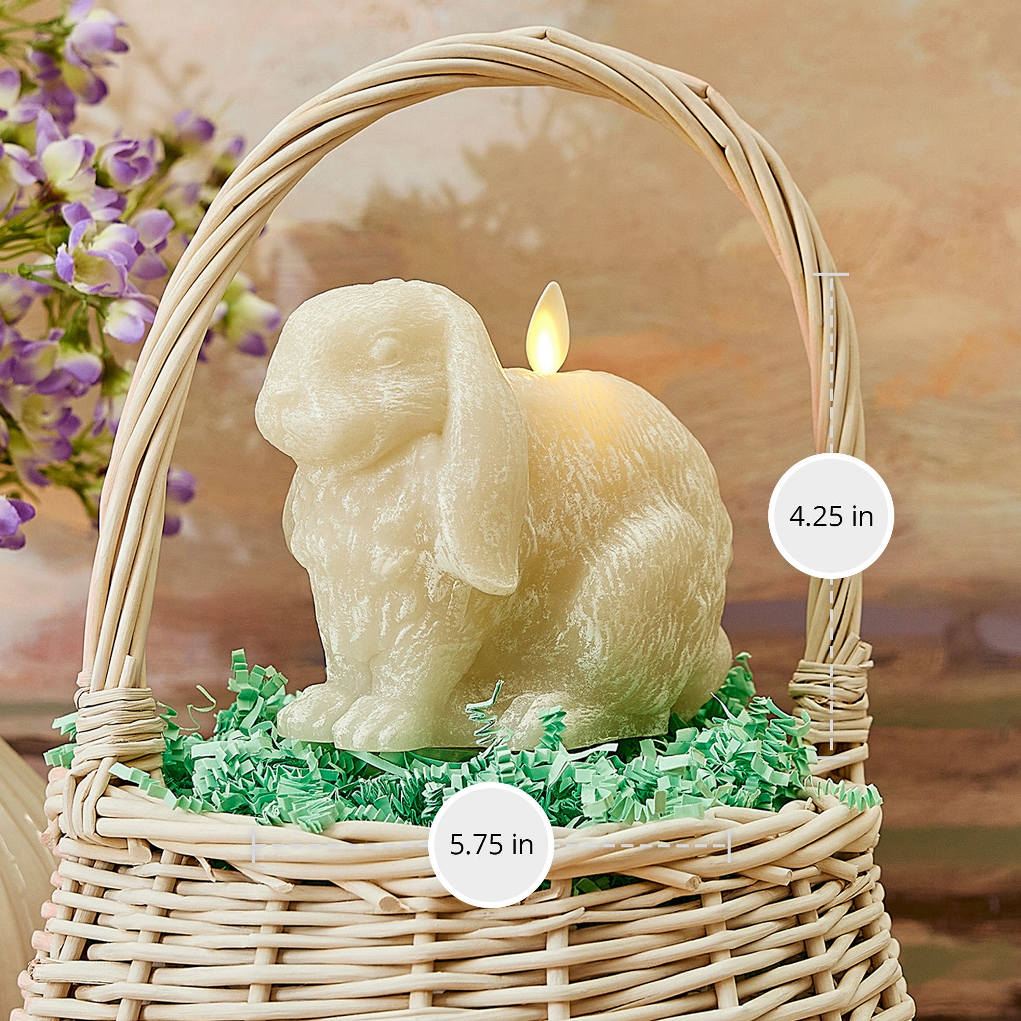 Chalk Flameless Candle Lop Eared Rabbit