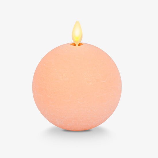 Mellow Peach Chalky Flameless Candle Sphere