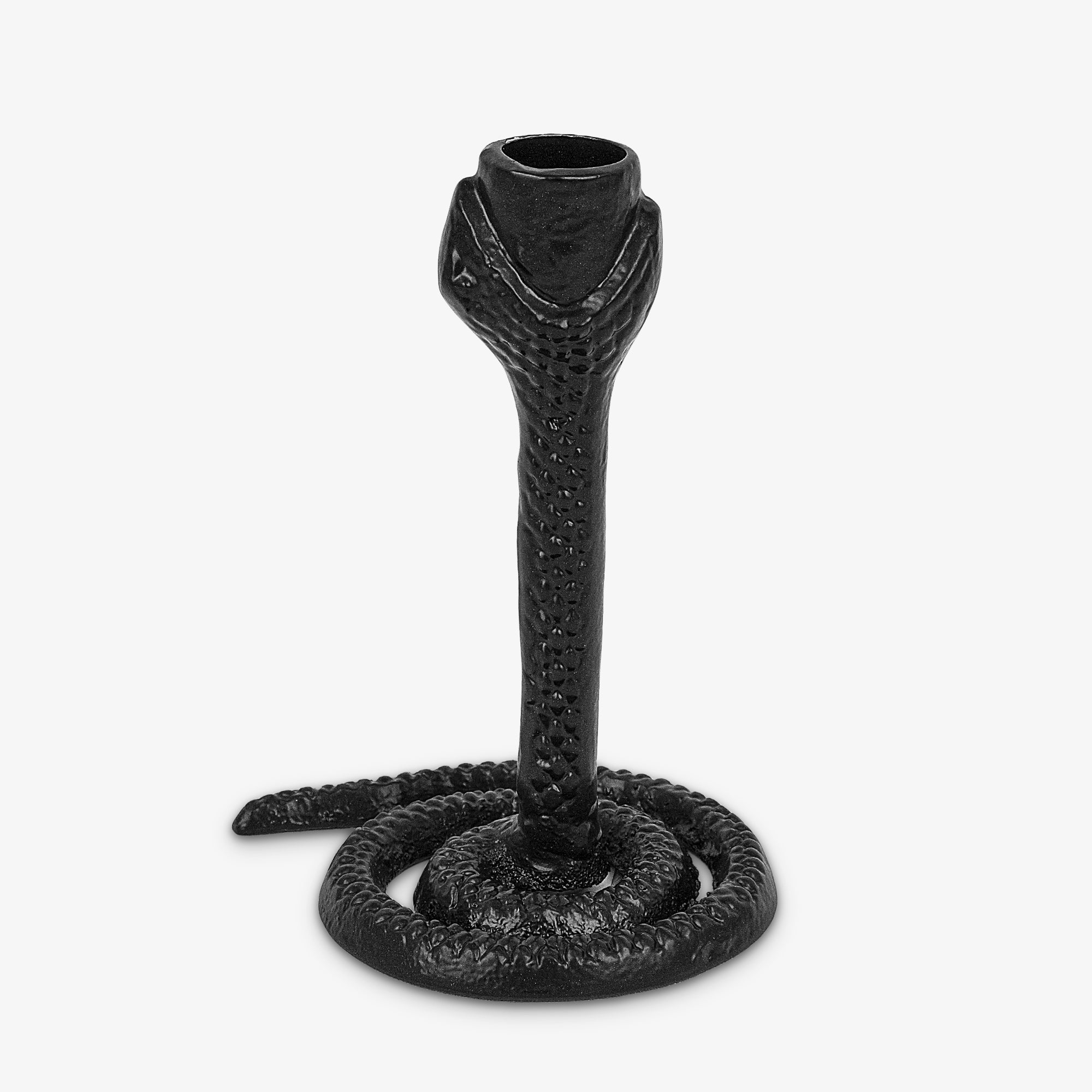 Black Wrought Iron Snake Taper Holder