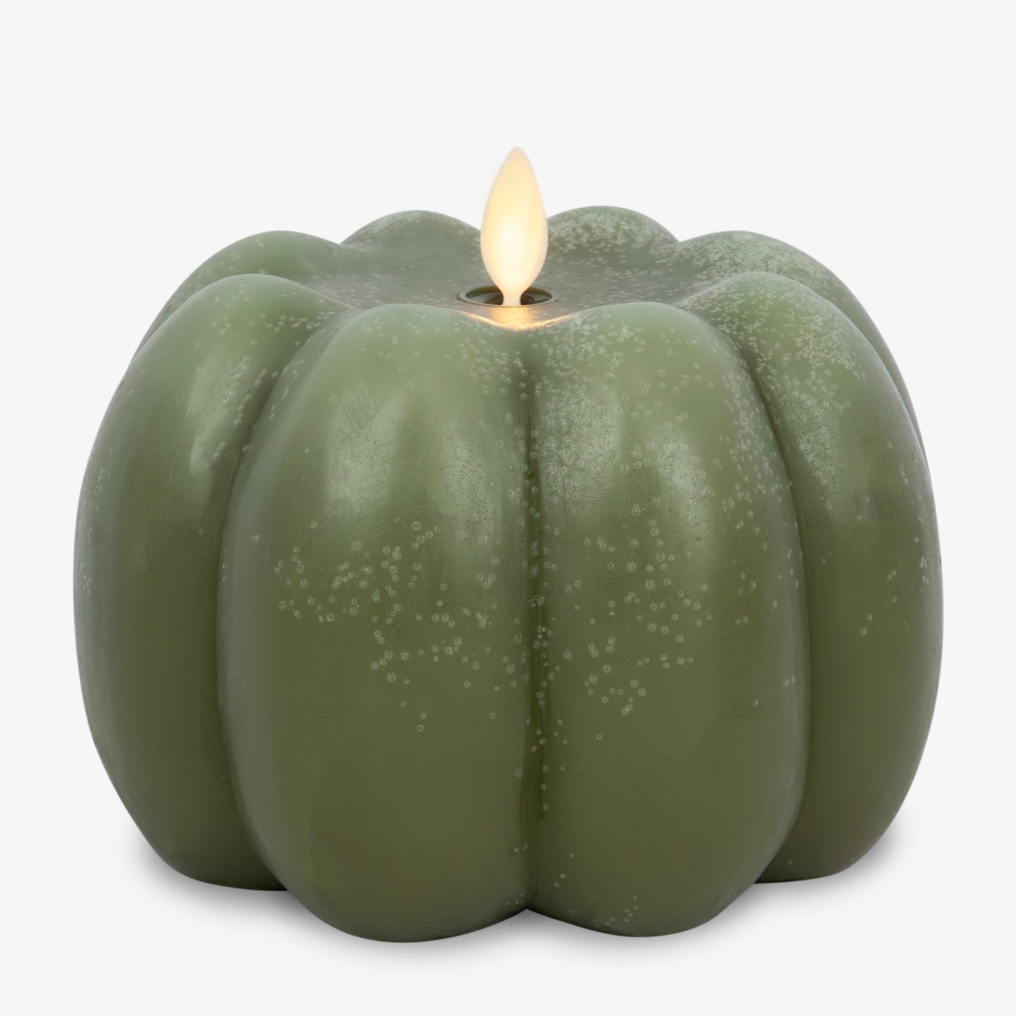 Loden Green Chalky Flameless Candle Pumpkin