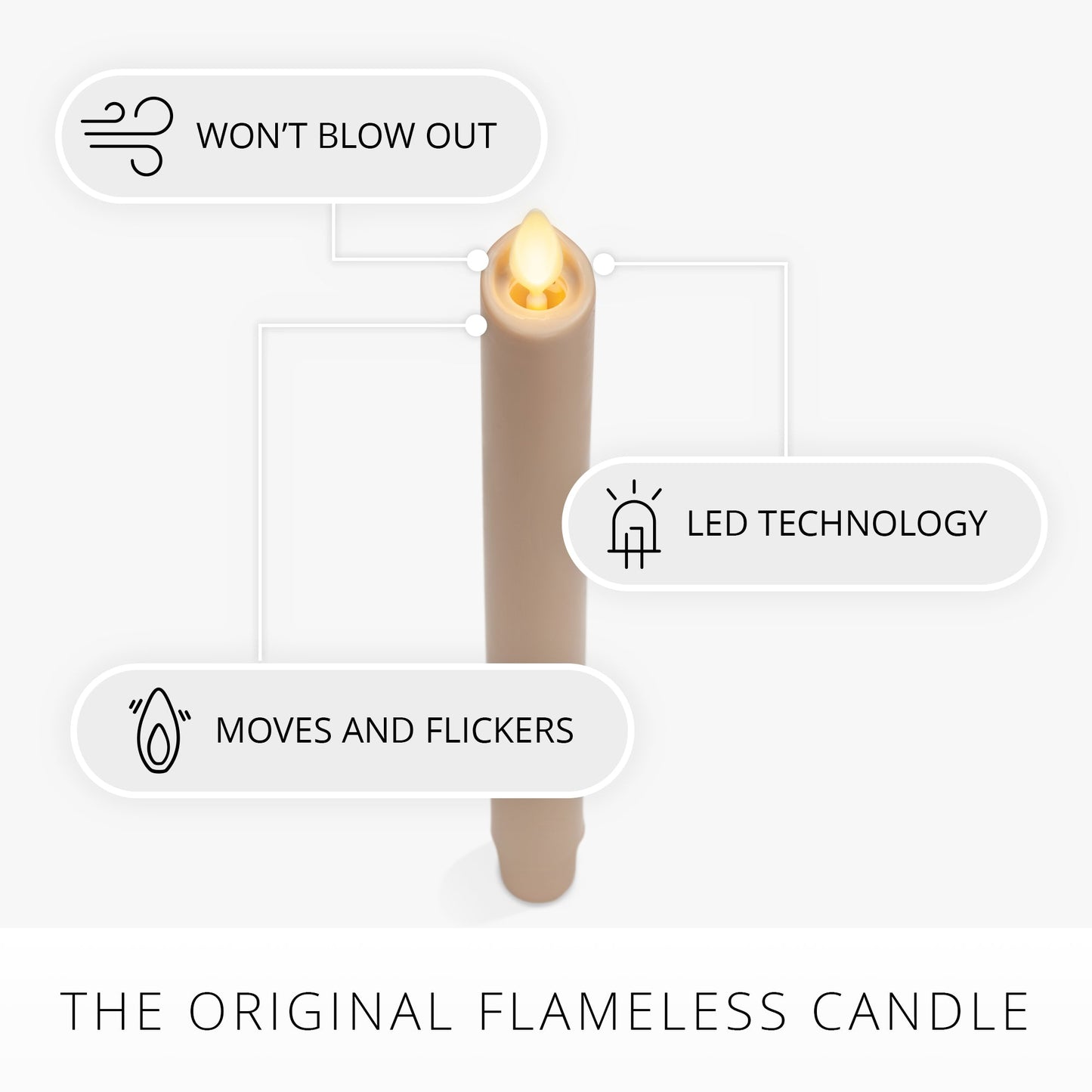 Irish Cream Flameless Candle Taper