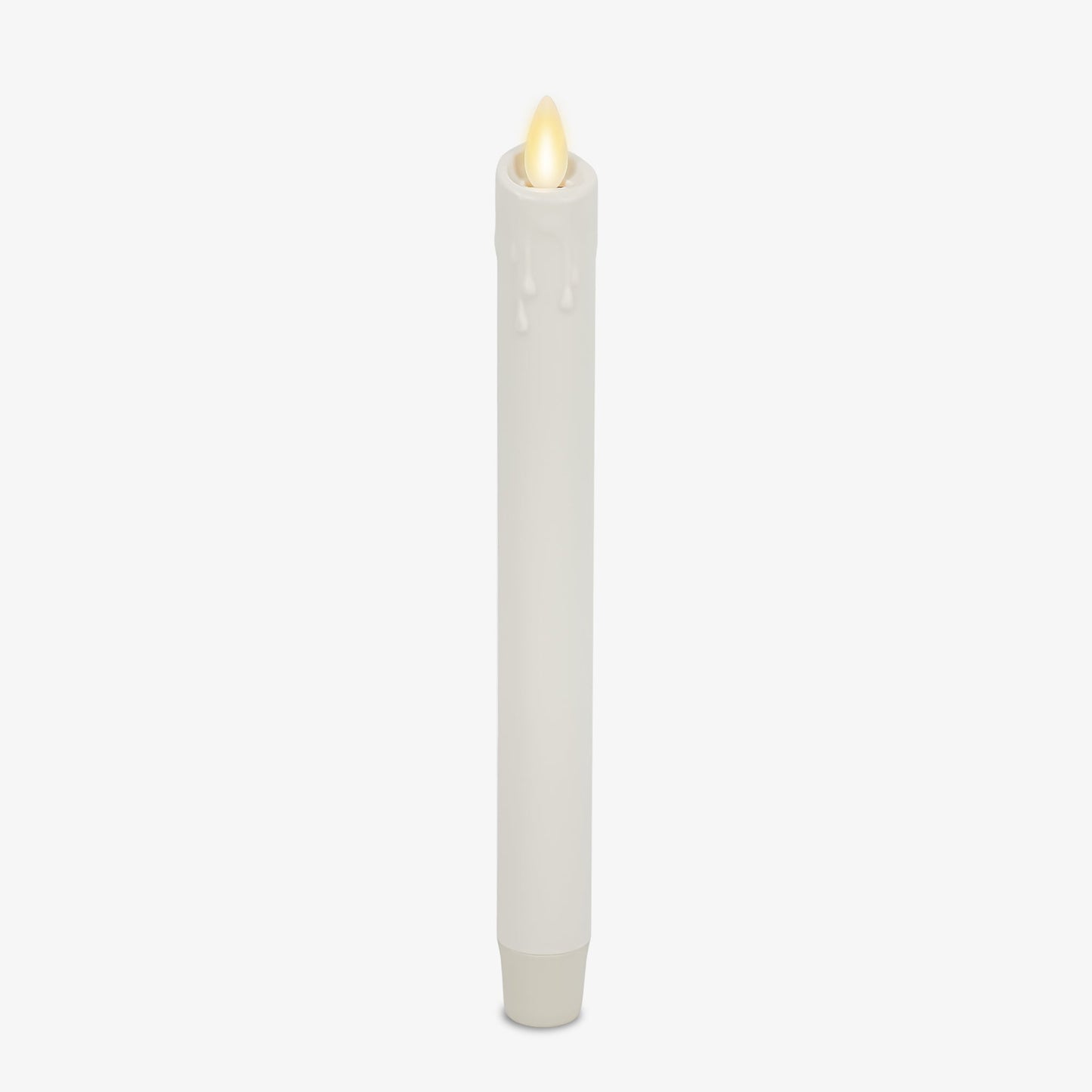 White Wax Drip Flameless Candle Taper